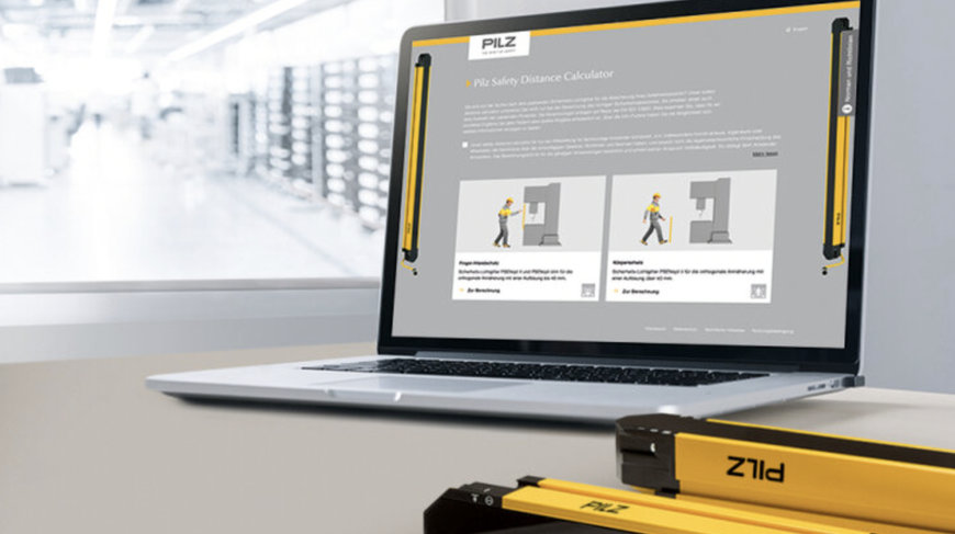 Cálculo automático de la distancia de seguridad para barreras fotoeléctricas de seguridad PSENopt mediante una herramienta de libre acceso Pilz